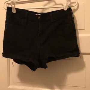 Hollister black jeans shorts